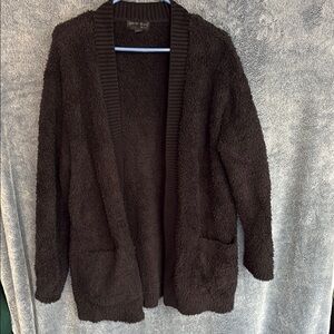 Barefoot Dreams Black Knit Cardigan Relaxed Fit